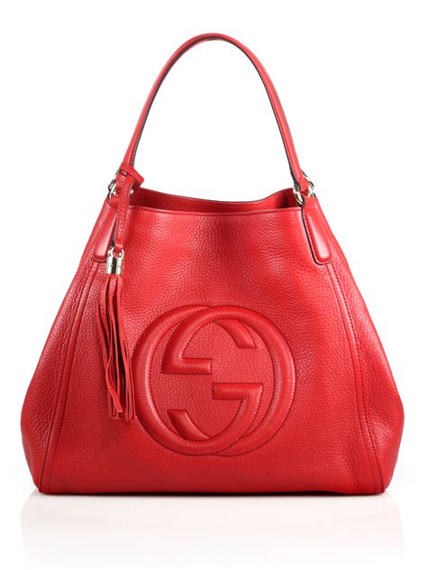 gucci red leather soho hobo bag meduim|gucci hobo bag vintage black.